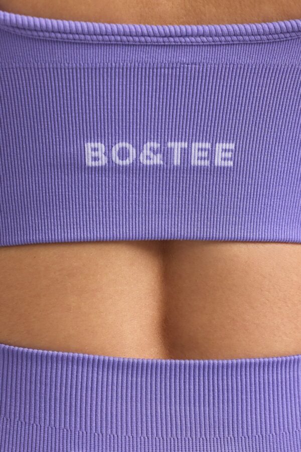 Define Luxe V-Neck Sports Bra in Purple - Image 4
