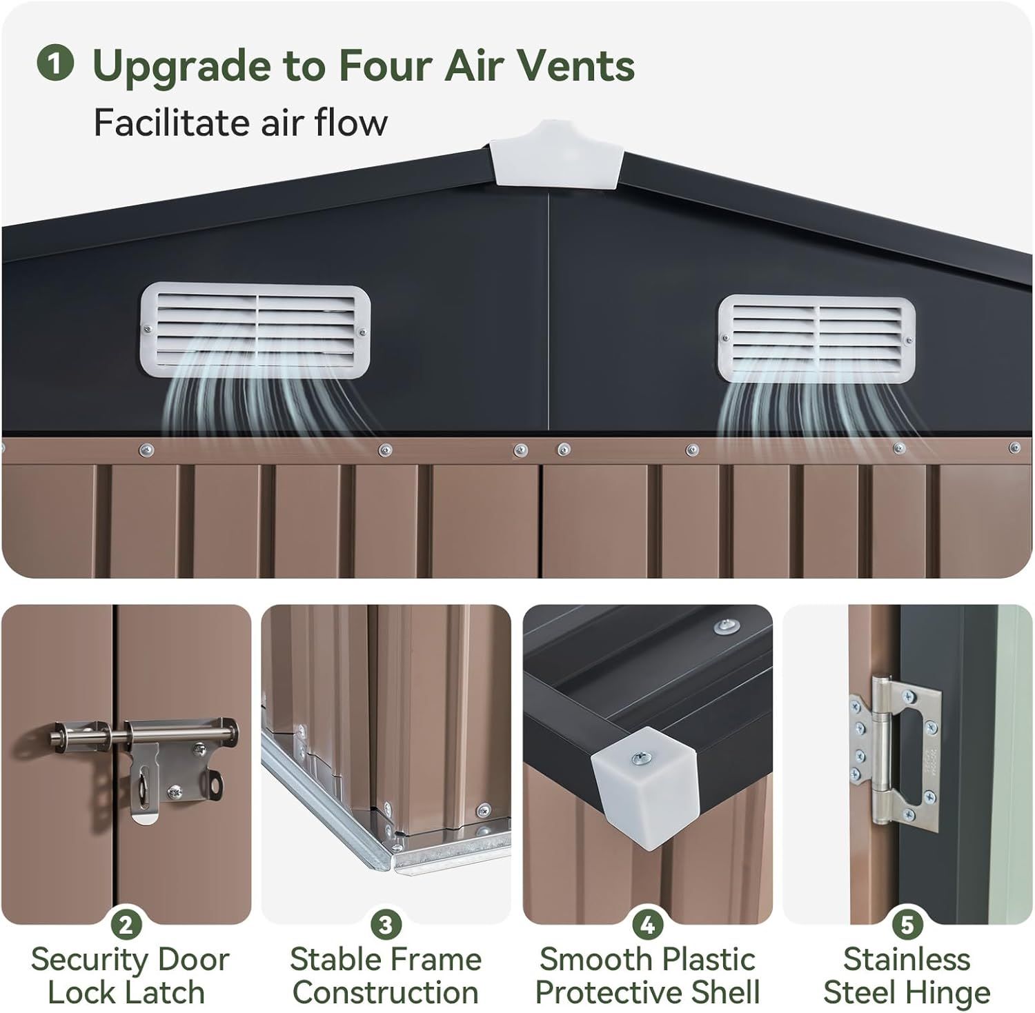 10 x 12FT Outdoor Storage Shed -4