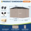 12 ×12 FT outdoor storage shed 2