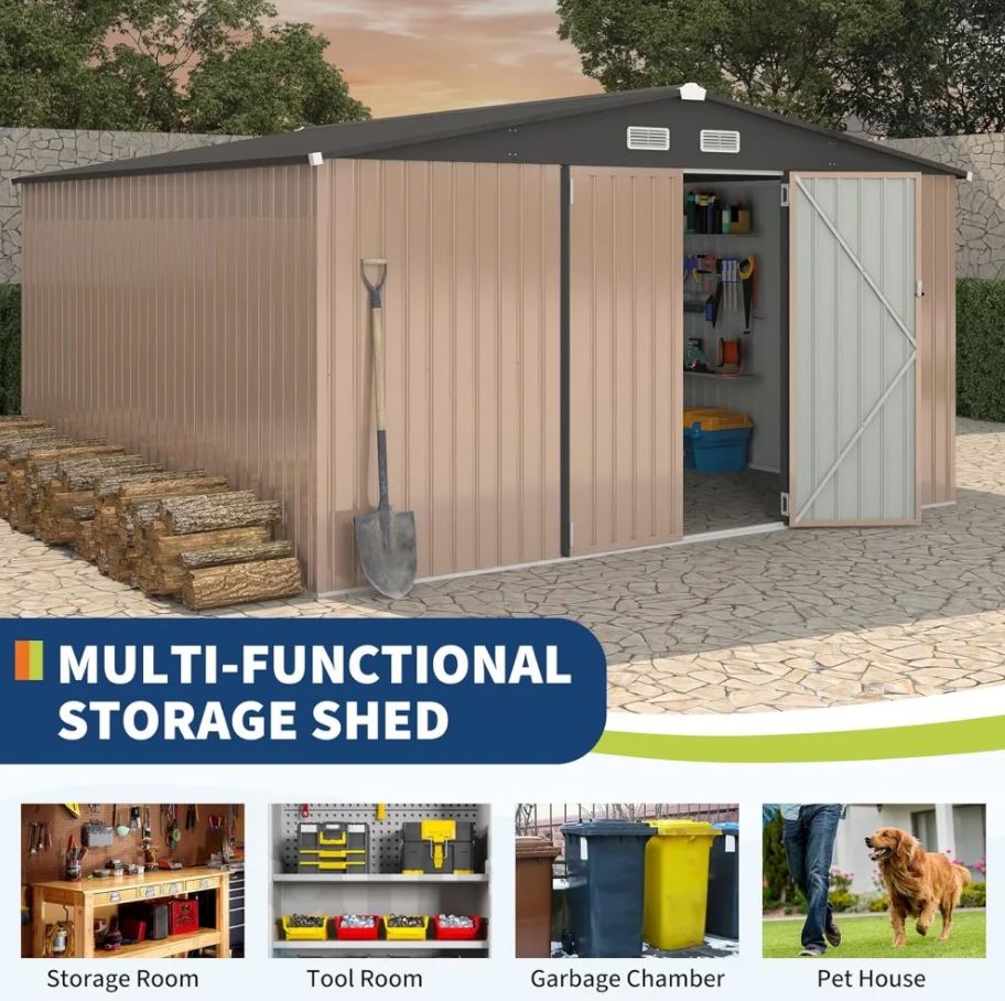 12 ×12 FT outdoor storage shed 3