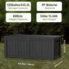 120 Gallon Waterproof Outdoor Storage Box-4