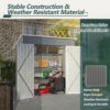 6 X 4 FT Outdoor Utility Shed - Garden Storage Shed-4