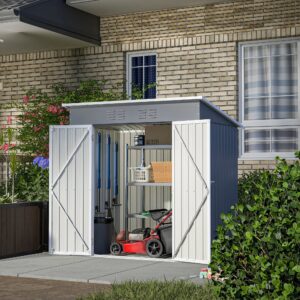 6 x 4 FT Outdoor Utility Shed – Metal Garden Storage Shed