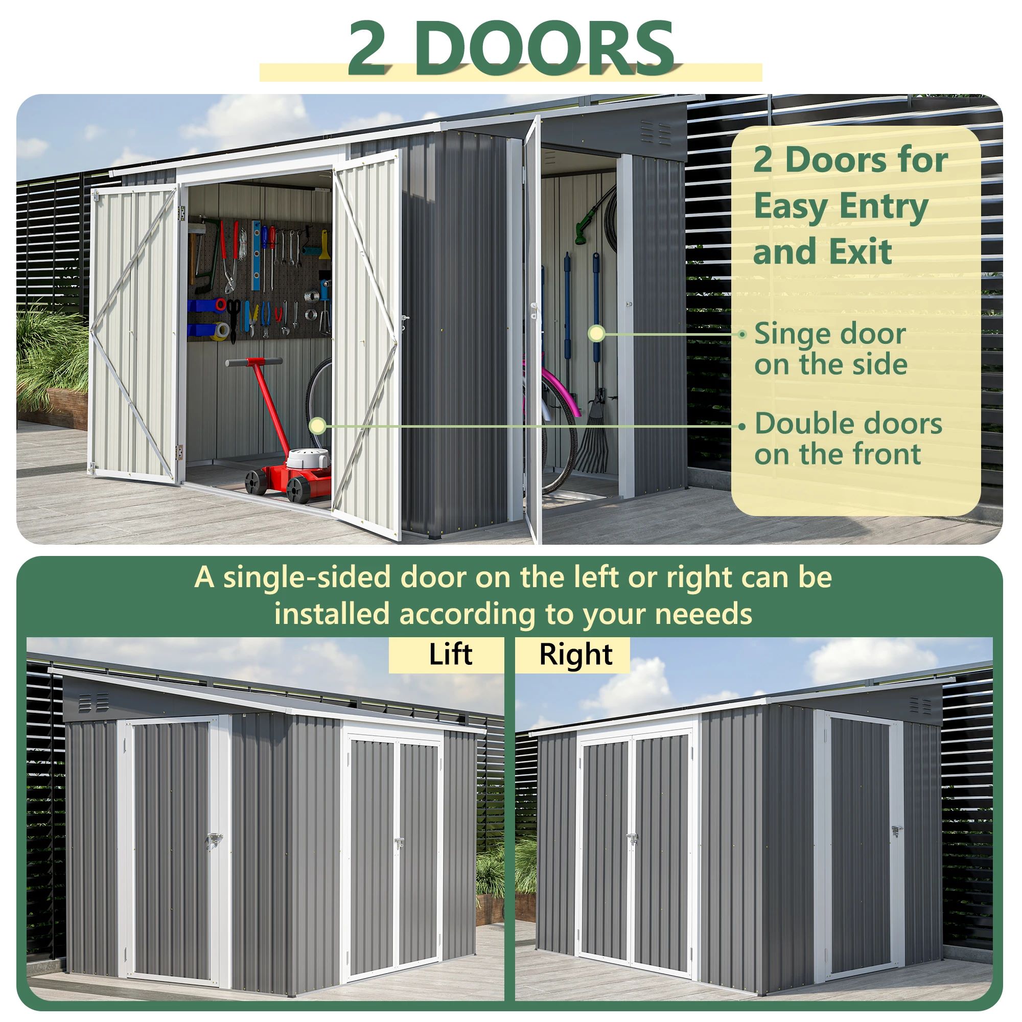 6 x 8 FT Metal Outdoor Storage Shed-3