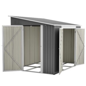 6 x 8 FT Metal Outdoor Storage Shed – Small Garden Shed