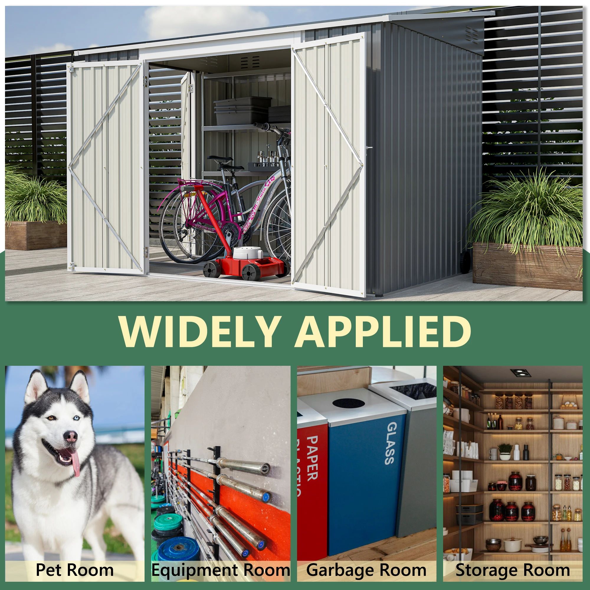 6 x 8 FT Metal Outdoor Storage Shed-5