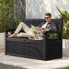 70 Gallon Outdoor Garden Bench With Storage -Deck Storage Waterproof Bench -2