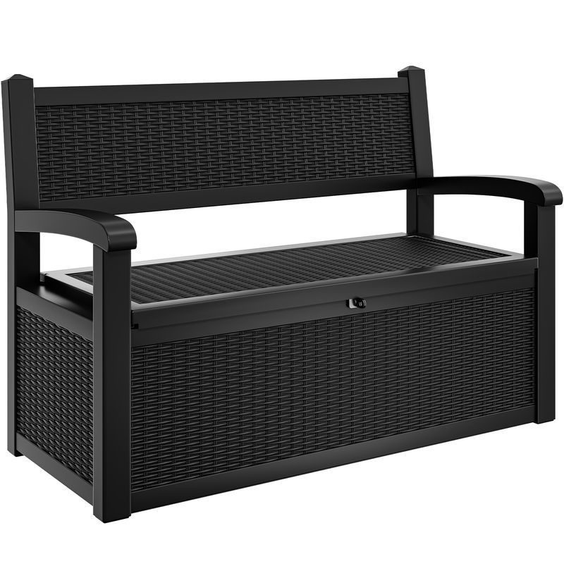 70 Gallon Outdoor Garden Bench With Storage -Deck Storage Waterproof Bench
