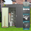8 x 6 FT, Galvanized Metal Garden Shed-5