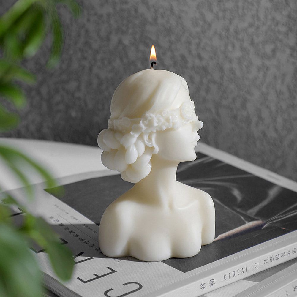 Blindfolded Lady Candle 1