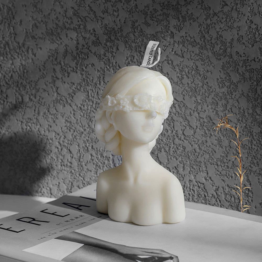 Blindfolded Lady Candle 1