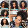 Curly Half Wigs for Afro Women 7
