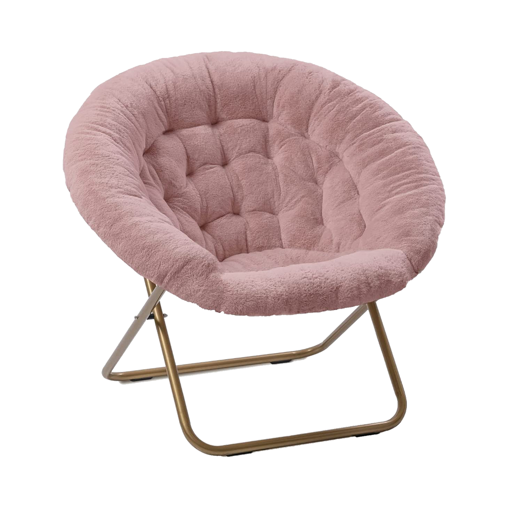 Faux Fur Saucer Chair-5