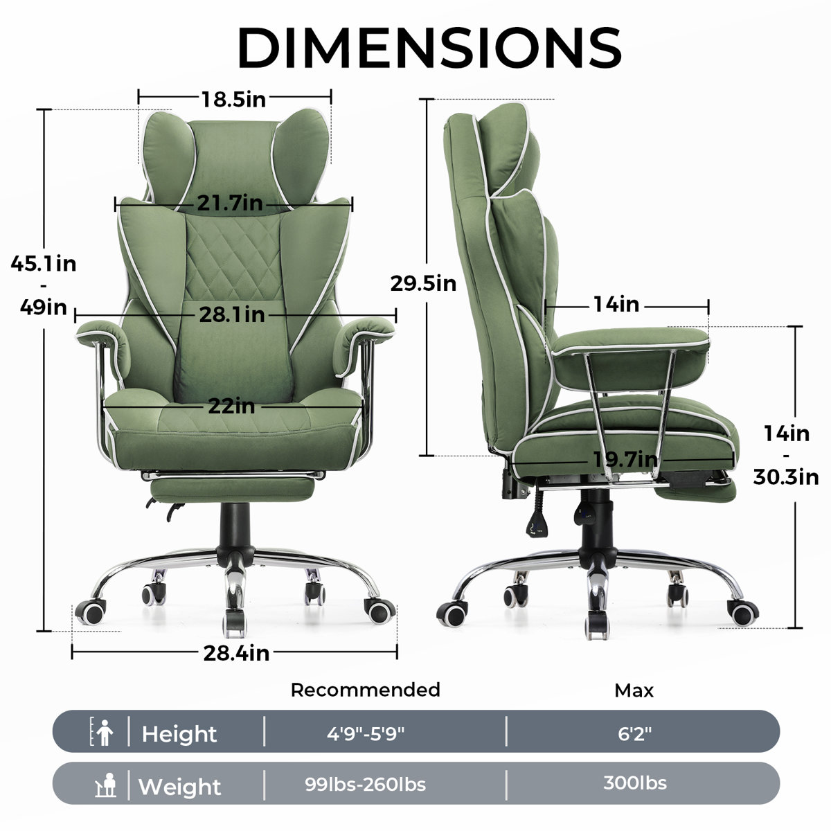 Gaming Chair-Army Green 1