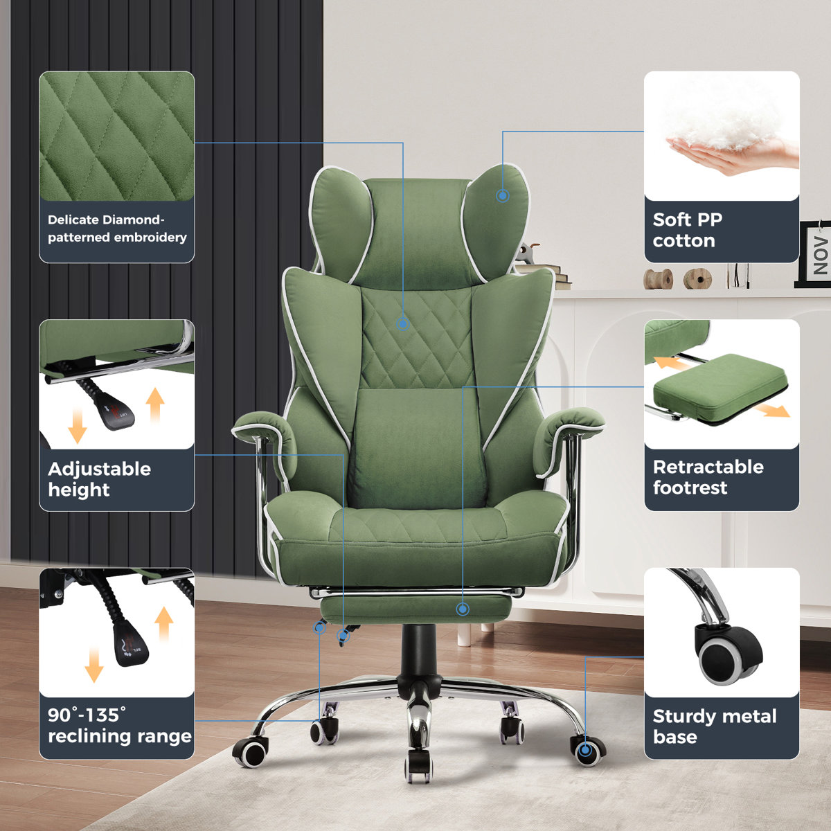 Gaming Chair-Army Green 2