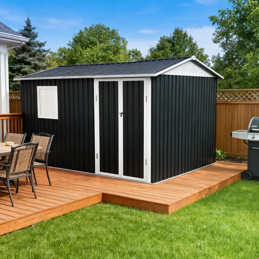9 x 6 FT metal outdoor storage shed