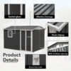 9 x 6 FT metal outdoor storage shed