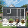 9 x 6 FT metal outdoor storage shed