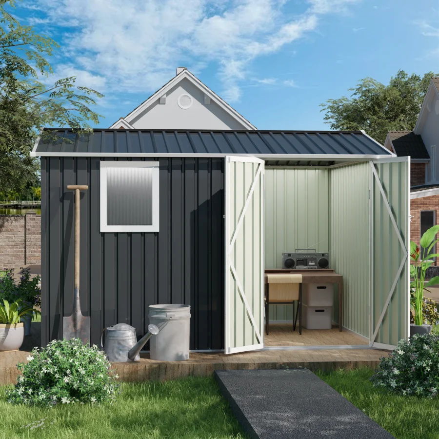 9 x 6 FT metal outdoor storage shed