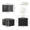 9 x 6 FT metal outdoor storage shed