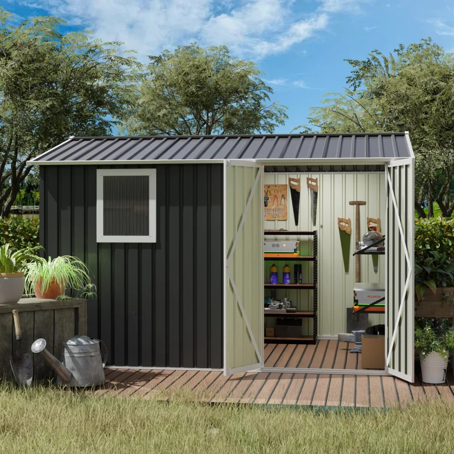 9 x 6 FT metal outdoor storage shed