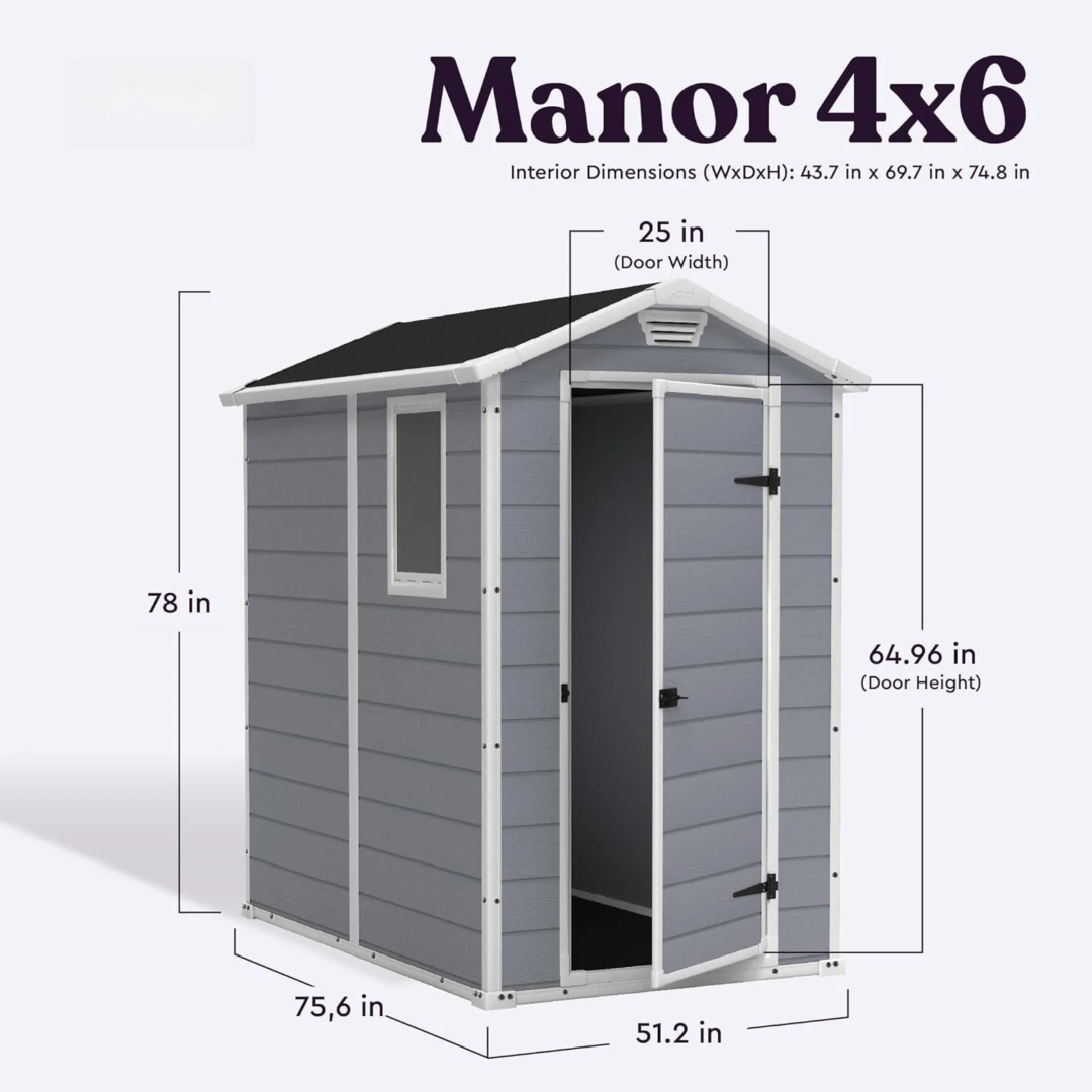 Keter Manor 4x6 Resin Outdoor Storage Shed-1