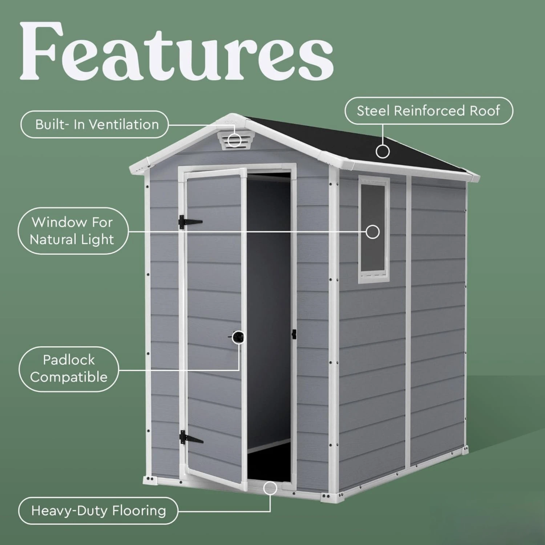 Keter Manor 4x6 Resin Outdoor Storage Shed-2