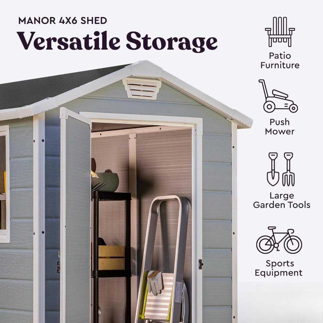 Keter Manor 4x6 Resin Outdoor Storage Shed-3