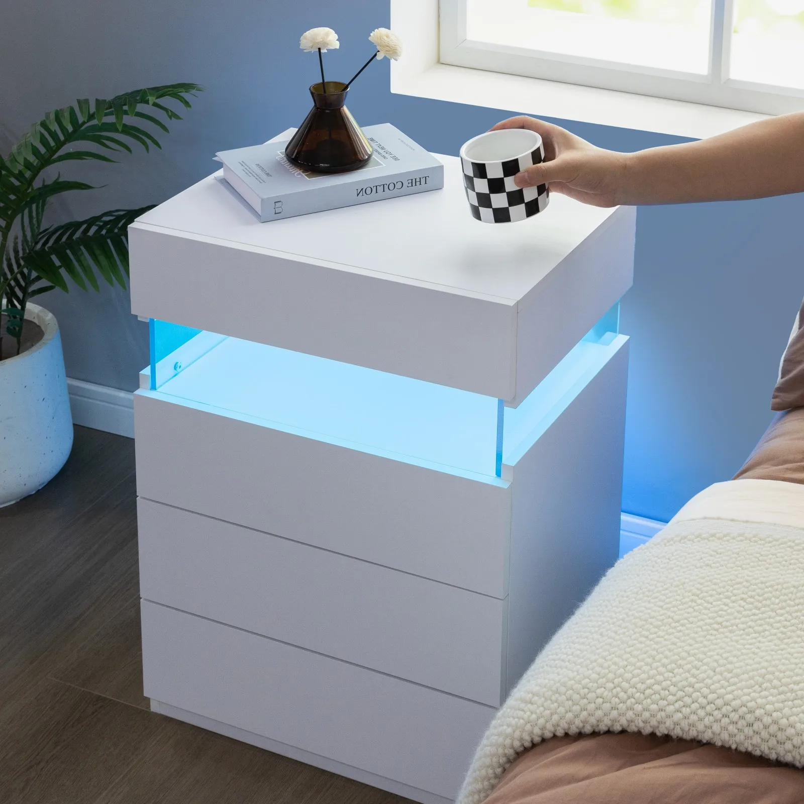 Nightstand with Charging Station 2