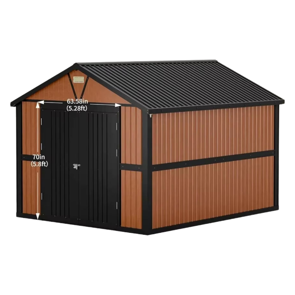 Massive 10x12 Ft Lockable Metal Storage Shed with 2 Windows - Ideal for Workshop, Bikes, Patio Utility, Tool Storage and Outdoor Gear