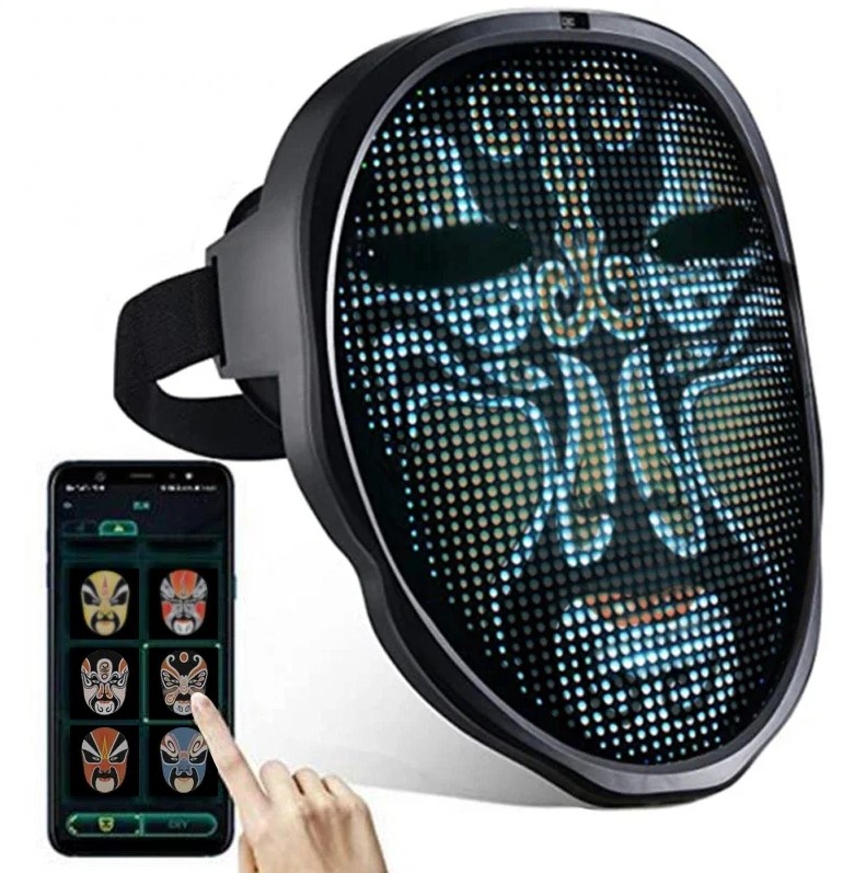 Smart LED Face Masks Programmable Bluetooth APP Control 7_1
