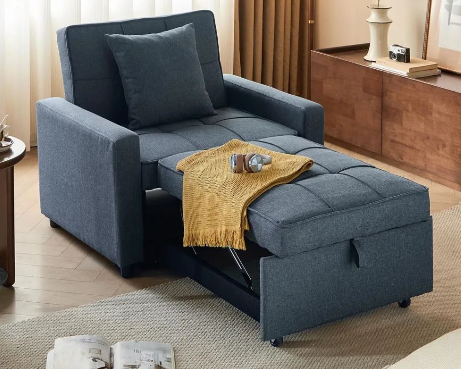 3-in-1 Convertible Single Sofa Bed