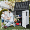 36 cu ft Horizontal Storage Shed Resin Lockable Tool Shed 1