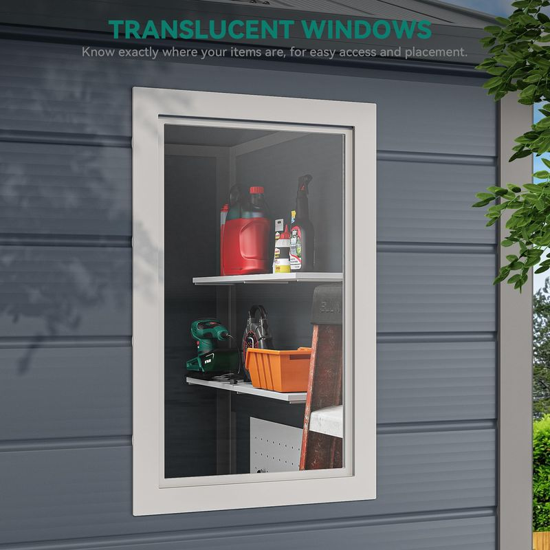 6.3 x 6.2 FT Resin Outdoor Tool Shed 1