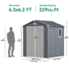 6.3 x 6.2 FT Resin Outdoor Tool Shed 4