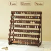 8-Tier Wooden Earring Display Stand Jewelry Organizer Rack 2