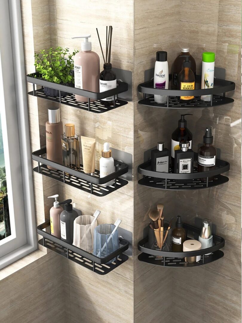 Self Adhesive Bathroom Shelves - Pack of 2