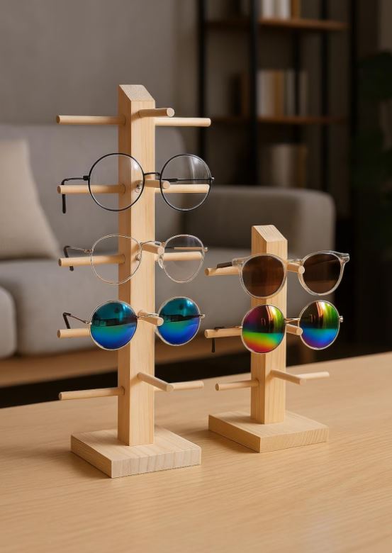 Wooden Eyeglass Display Stand