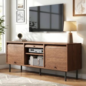 Mid-Century Modern TV Console with Storage - 59 Inch TV Stand for Living Room