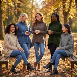 Elegant Turtleneck Sweater for Women – Cozy Cardigan Sweaters