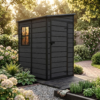 5x4 FT Resin Outdoor Storage Shed with Floor
