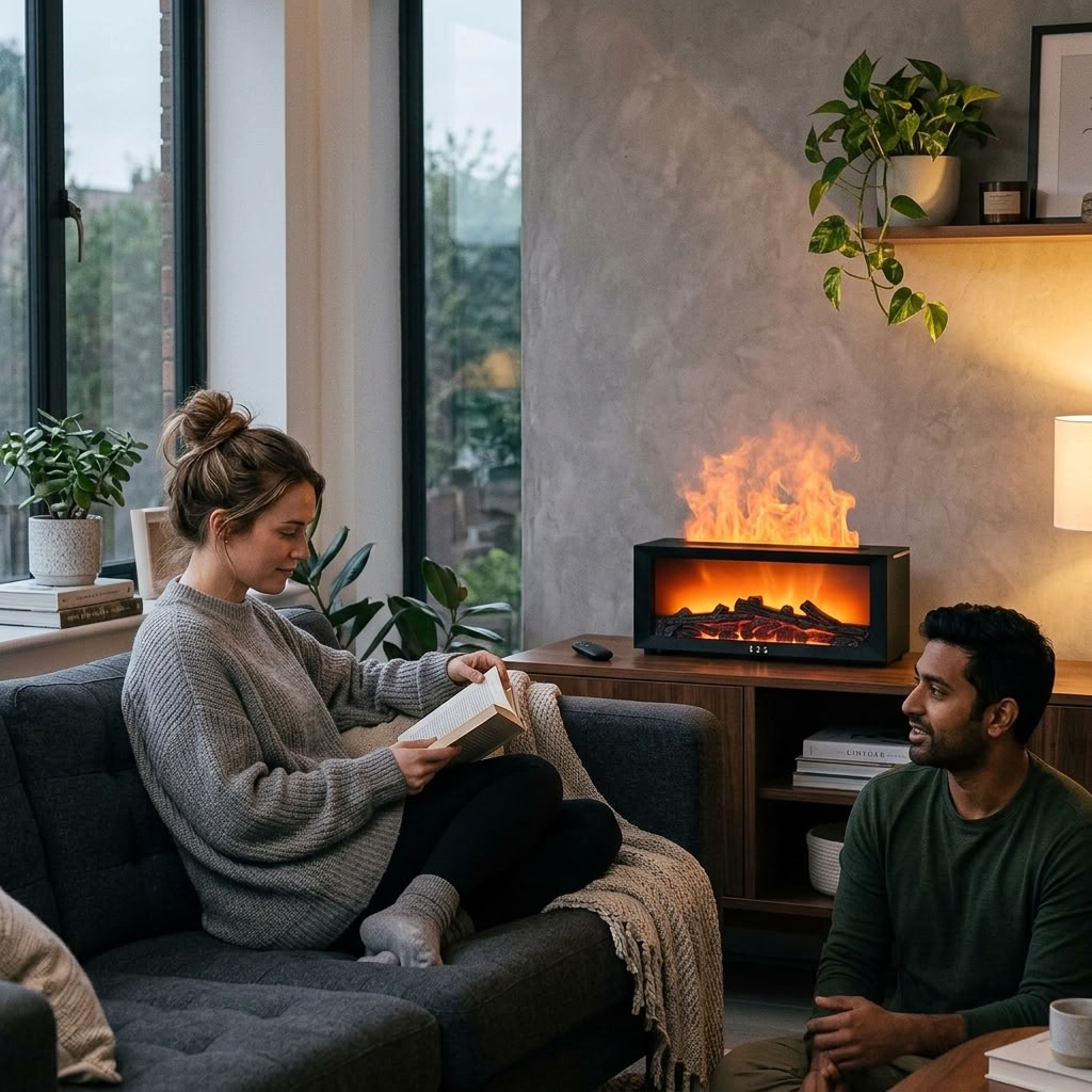 Fireplace Humidifier Flame Diffuser